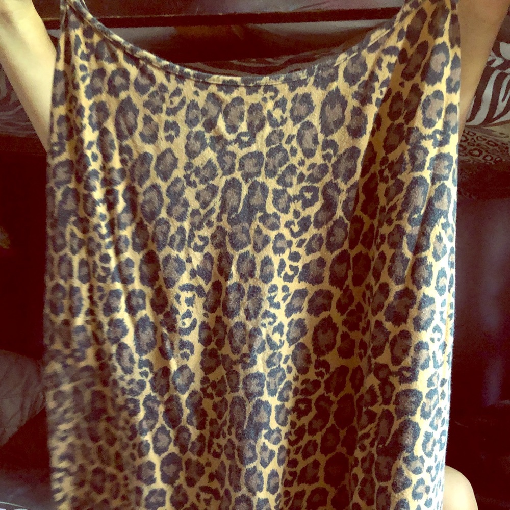 Torrid Plus Leopard Print Round Neck Tank